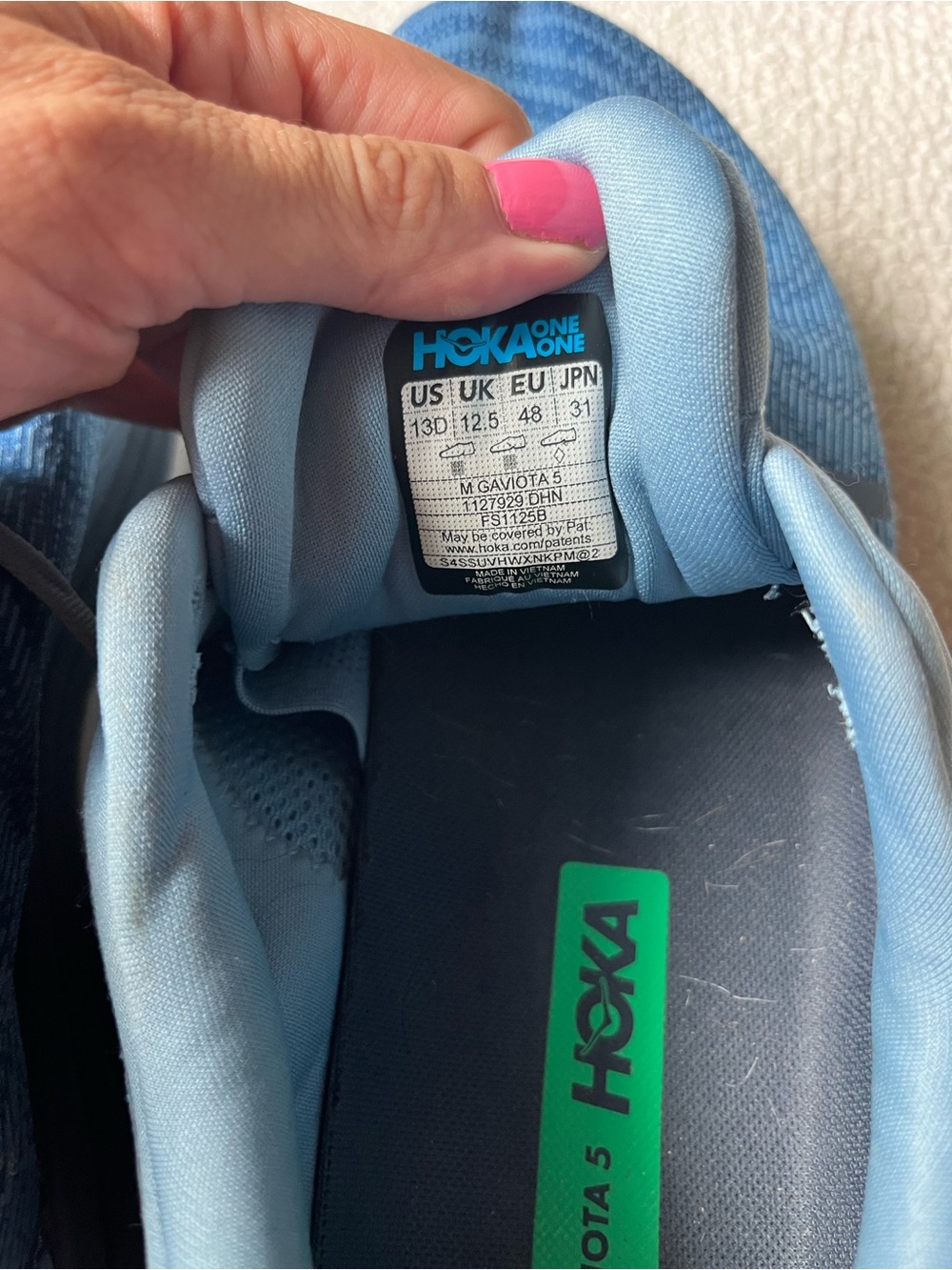 Hoka Gaviota Blue Running Sneakers MENS 13 - Picture 7 of 7